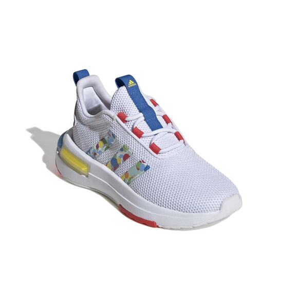 NWT adidas Racer Tr23 Lace-Up Sneaker, White, Red Royal, 4.5 US Unisex Big Kid - Picture 6 of 6
